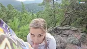 красивый вид на горы и минет