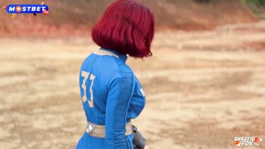 Поза 69: Рыжая из Убежища 33 соскучилась за мужским членом в косплее на "Fallout 2"