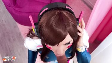 Русское с анальной пробкой: Первый анал для D.Va из Overwatch