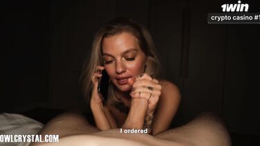 Owl Crystal: Трахается с любовником, а парню по телефону говорит что у подружки