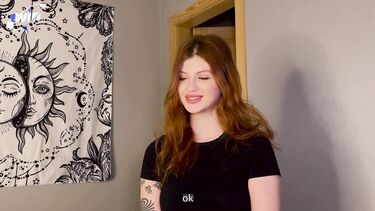 LinaMigurtt: Русская рыжая падчерица студентка тренируется минету на члене отчима