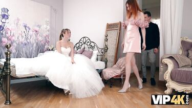 Bride4K: Жених застукал невесту за изменой и трахнул ее с шафером дуплетом